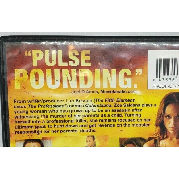 Colombiana DVD 2011 Widescreen Unrated Version Zoe Saldana No Scratches - Picture 5 of 10